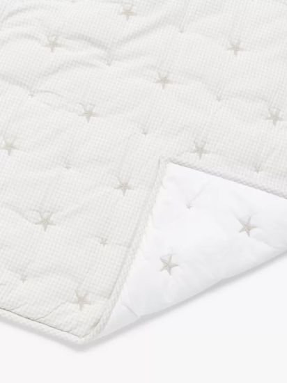 Cotton Star Quilted Cotbed Bedspread, 3 Tog, White